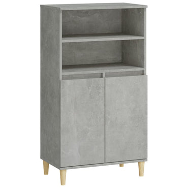 vidaXL Bahut gris béton 60x36x110 cm en bois d'ingénierie