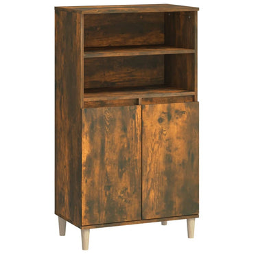 vidaXL Buffet haut chêne fumé 60x36x110 cm Bois d'ingénierie