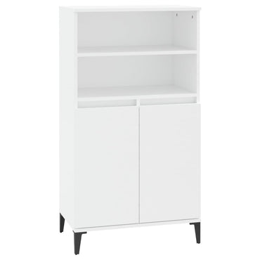 vidaXL Bahut haut blanc 60x36x110 cm en bois d'ingénierie