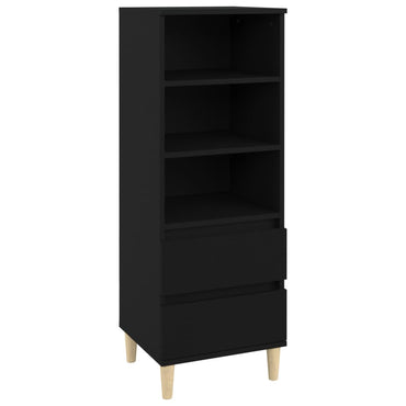 vidaXL Highboard Noir 40x36x110 cm Bois d'ingénierie