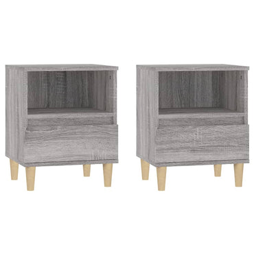 vidaXL Tables de chevet 2 pcs Gris Sonoma 40x35x50 cm