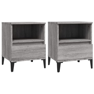 vidaXL Nachttische 2 Stk. Grau Sonoma 40x35x50 cm