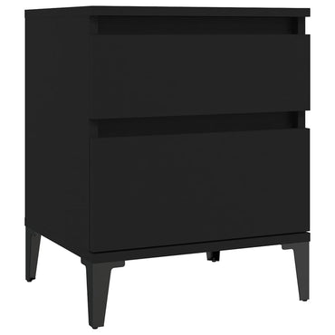 vidaXL Nachttisch Schwarz 40x35x50 cm
