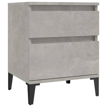 vidaXL Table de chevet gris béton 40x35x50 cm