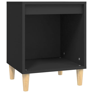 vidaXL Table de chevet Noir 40x35x50 cm Bois d'ingénierie