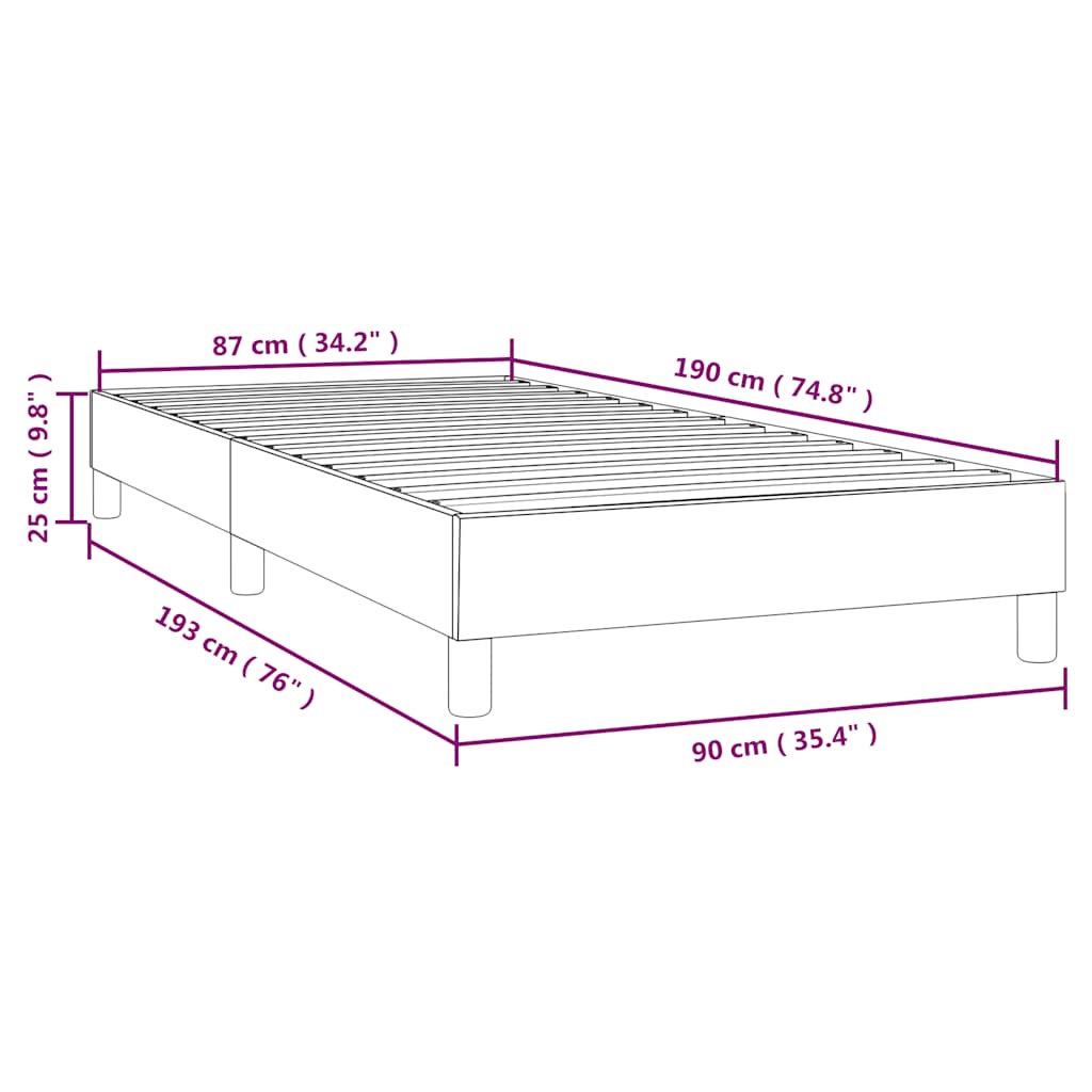 Boxspringbettgestell Dunkelgrün 90x190 cm Samt