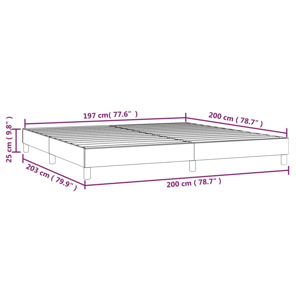 Boxspringbettgestell Hellgrau 200x200 cm Samt