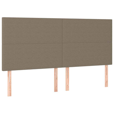 vidaXL Kopfteil Taupe 160x5x118/128 cm Stoff
