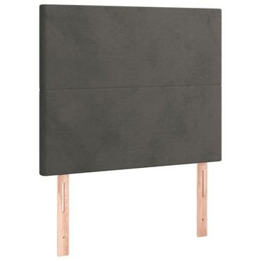 vidaXL Kopfteil Dunkelgrau 100 x 5 x 118/128 cm Samt