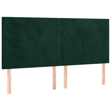 vidaXL Kopfteil Dunkelgrün 180x5x118/128 cm Samt