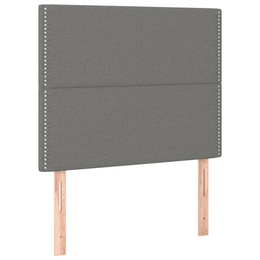 vidaXL Kopfteil Dunkelgrau 80 x 5 x 118/128 cm Stoff