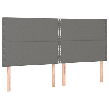 vidaXL Kopfteil Dunkelgrau 180 x 5 x 118/128 cm Stoff