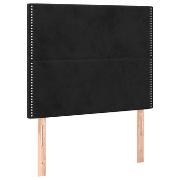 vidaXL Kopfteil Schwarz 90x5x118/128 cm Samt