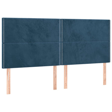 vidaXL Kopfteil Dunkelblau 180x5x118/128 cm Samt