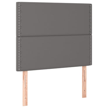 vidaXL Kopfteil Grau 90x5x118/128 cm Kunstleder