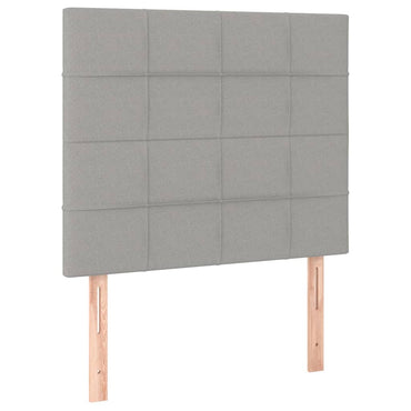 vidaXL Kopfteil Hellgrau 100 x 5 x 118/128 cm Stoff