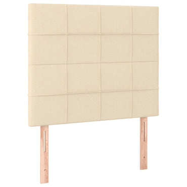 vidaXL Kopfteil Creme 100x5x118/128 cm Stoff