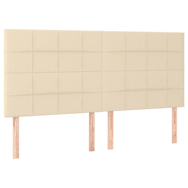 vidaXL Kopfteil Creme 180x5x118/128 cm Stoff