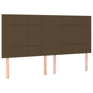 vidaXL Kopfteil Dunkelbraun 200 x 5 x 118/128 cm Stoff