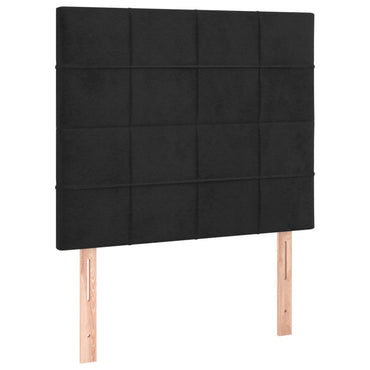 vidaXL Kopfteil Schwarz 80x5x118/128 cm Samt