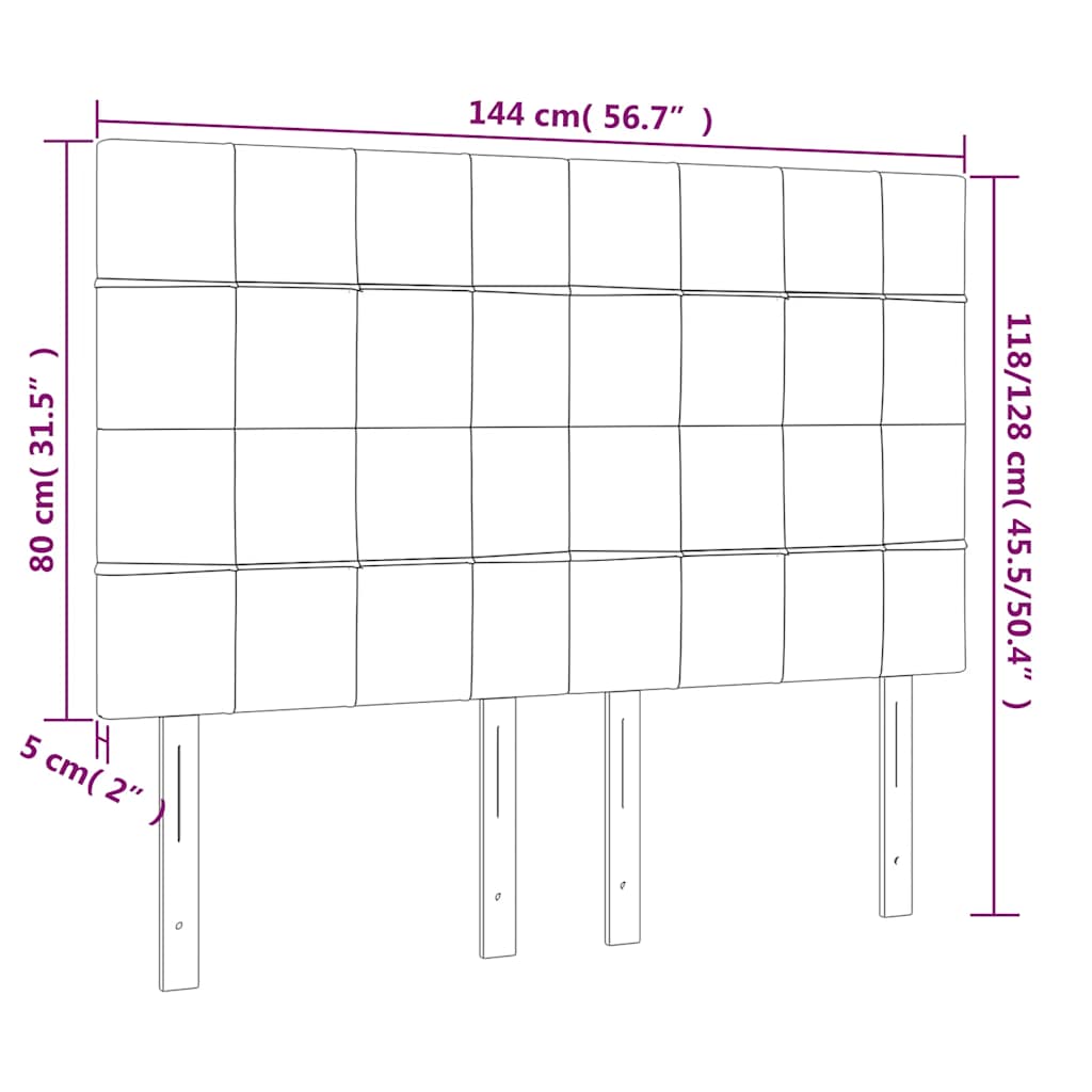 vidaXL Kopfteil Dunkelgrün 144x5x118/128 cm Samt