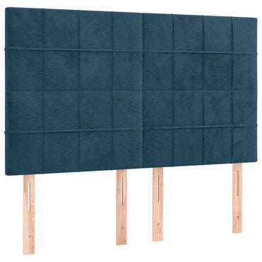 vidaXL Kopfteil Dunkelblau 144x5x118/128 cm Samt