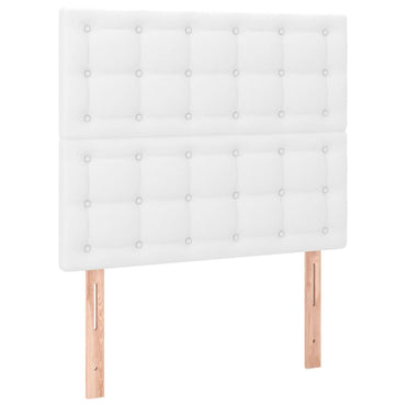 vidaXL Kopfteil Weiß 80x5x118/128 cm Kunstleder