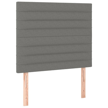 vidaXL Kopfteil Dunkelgrau 80 x 5 x 118/128 cm Stoff