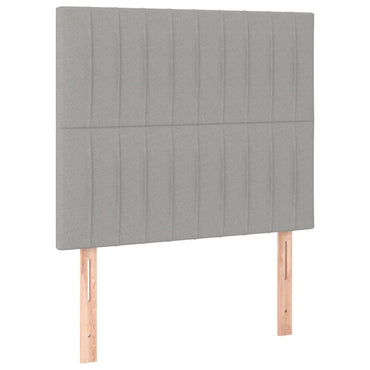 vidaXL Kopfteil Hellgrau 80x5x118/128 cm Stoff