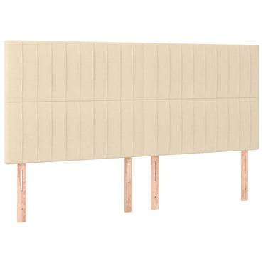 vidaXL Kopfteil Creme 180x5x118/128 cm Stoff