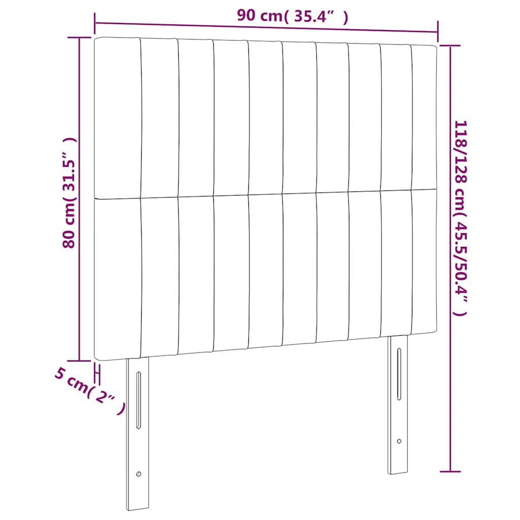 vidaXL Kopfteil Dunkelgrün 90x5x118/128 cm Samt