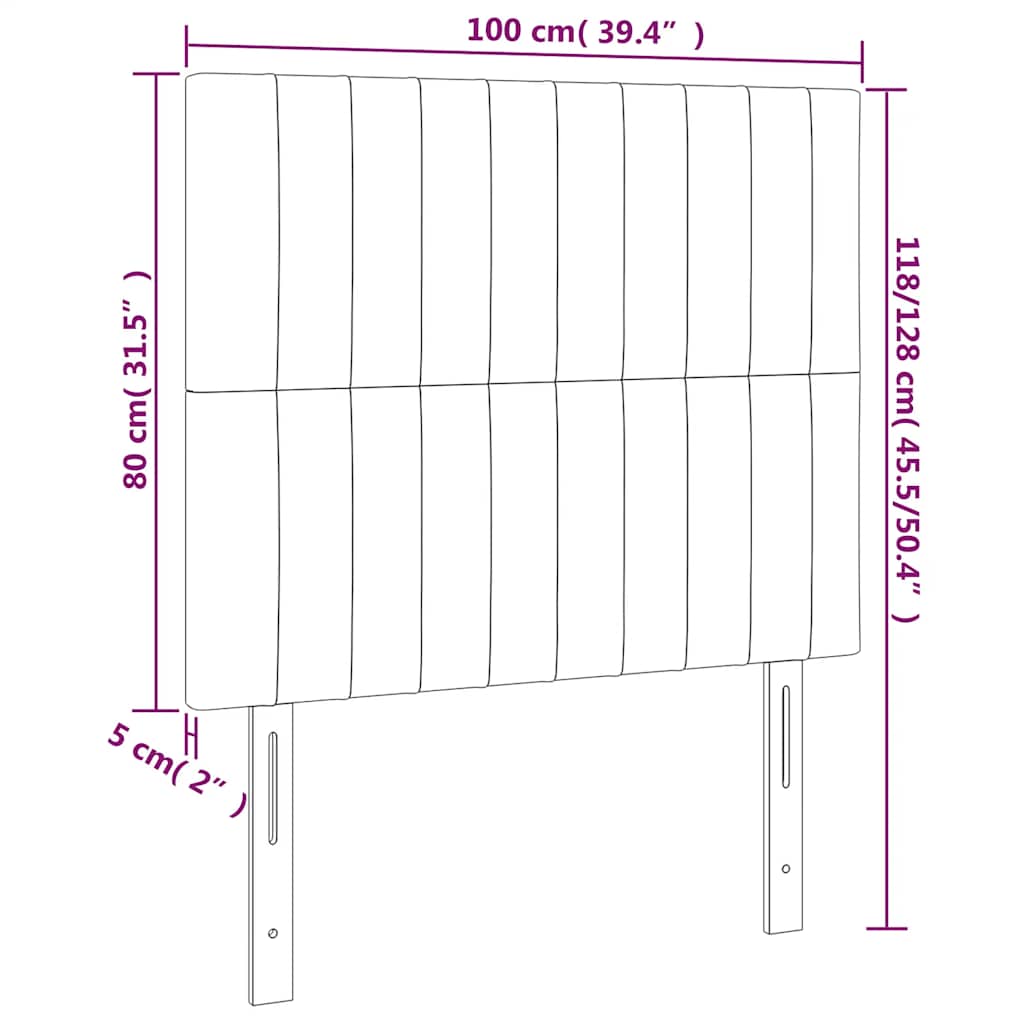 vidaXL Kopfteil Dunkelgrün 100x5x118/128 cm Samt
