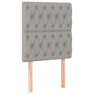 vidaXL Kopfteil Hellgrau 80x7x118/128 cm Stoff