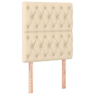 vidaXL Kopfteil Creme 80x7x118/128 cm Stoff