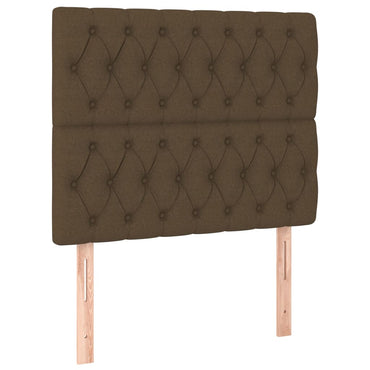vidaXL Kopfteil Dunkelbraun 90x7x118/128 cm Stoff