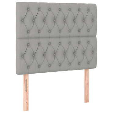 vidaXL Kopfteil Hellgrau 100 x 7 x 118/128 cm Stoff