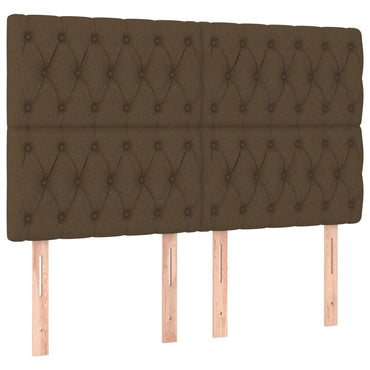 vidaXL Kopfteil Dunkelbraun 144x7x118/128 cm Stoff