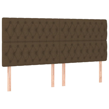 vidaXL Kopfteil Dunkelbraun 180 x 7 x 118/128 cm Stoff