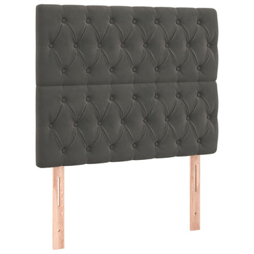 vidaXL Kopfteil Dunkelgrau 100 x 7 x 118/128 cm Samt