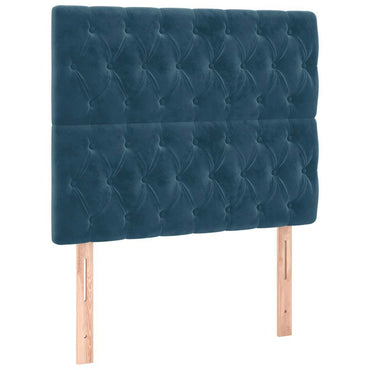 vidaXL Kopfteil Dunkelblau 100 x 7 x 118/128 cm Samt
