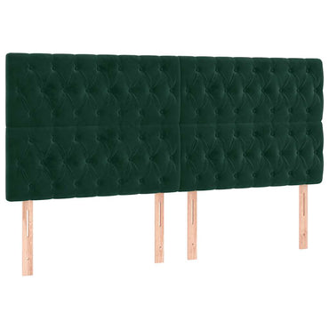 vidaXL Kopfteil Dunkelgrün 180x7x118/128 cm Samt