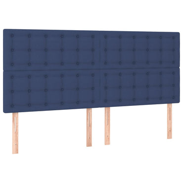 vidaXL Kopfteil Blau 160x5x118/128 cm Stoff