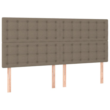 vidaXL Kopfteil Taupe 180x5x118/128 cm Stoff
