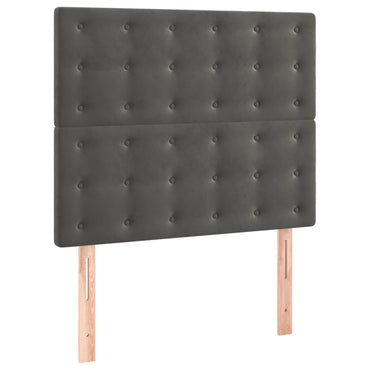 vidaXL Kopfteil Dunkelgrau 100 x 5 x 118/128 cm Samt