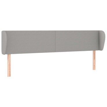 vidaXL Tête de lit à oreilles Gris clair 183x23x78/88 cm Tissu