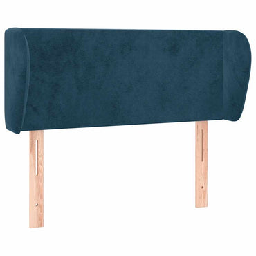 vidaXL Kopfteil mit Ohren Dunkelblau 83x23x78/88 cm Samt