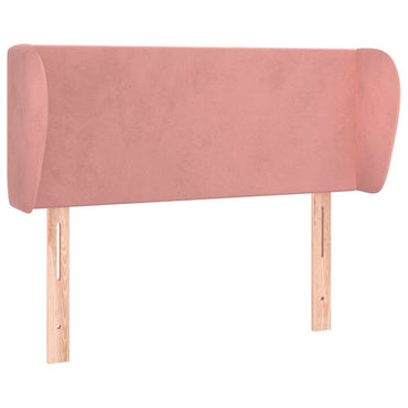 vidaXL Kopfteil mit Ohren Rosa 103x23x78/88 cm Samt