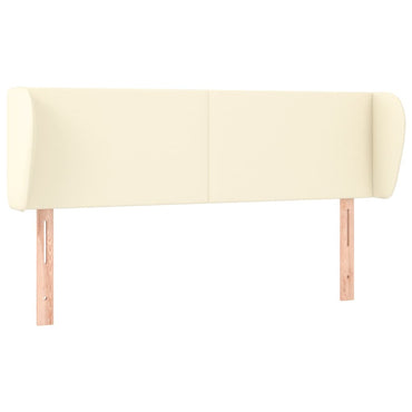 vidaXL Kopfteil mit Ohren Creme 147x23x78/88 cm Kunstleder
