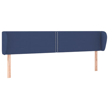 vidaXL Kopfteil mit Ohren Blau 183x23x78/88 cm Stoff