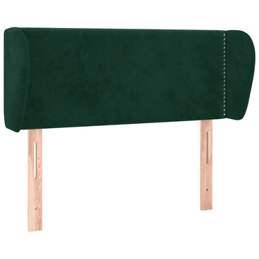 vidaXL Kopfteil mit Ohren Dunkelgrün 93x23x78/88 cm Samt